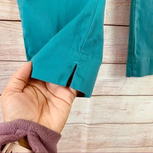 Level 99 Slim Straight Crop Chino Pants Women’s Size 29 Turquoise Anthropologie - Picture 4 of 13
